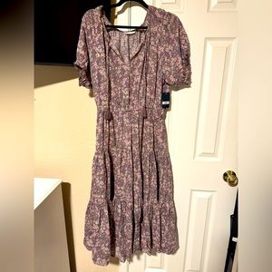 M purple floral dress